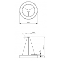 Светильник светодиодный Geometria ЭРА Ring SPO-133-W-40K-045 45Вт 4000К 3200Лм IP40 600*600*80 белый подвесной'