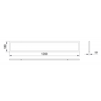 Светильник светодиодный ЭРА SPO-7-40-6K-P  40Вт 6500К 2800Лм IP40 1200x180x19 призма'