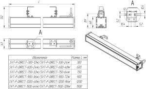 LED светильник SVT-P-DIRECT-300-8W-LV-12V AC'